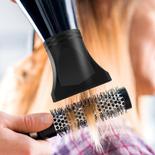 2pcs Black Hair Dryer Nozzle Attachment 4-4.8cm Diameter Diffuser for Blow Dryer Replacement Hair Styling Tool