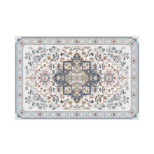 Tapis ethnique vintage bleu 120 x 180 cm antidérapant