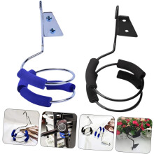 2pcs Hair Dryer Holder Wall Mounted Rack Stainless Steel Hair Curler Holder for Bathroom Salon Storage Shelf