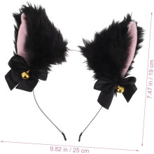 2 Stück Katzenohren-Haarreif mit Katzenschwanz-Fell für Cosplay
