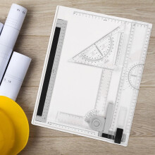 Ensemble de planche à dessin portable A4 pour l'architecture et le croquis, en plastique robuste.