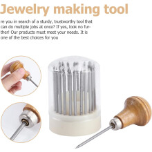 23pcs incrustação Beeder jóias incrustação agulha contas agulha sucção contas práticas para jóias fazendo kit