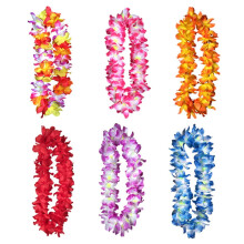 Lei hawaïen, guirlande de fleurs tropicales unisexe, 1 pièce
