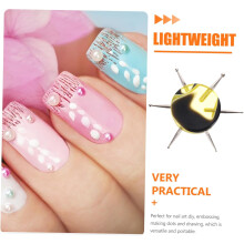 Punktierwerkzeug für Nagelkunst, Mehrfach-Punktierstifte für Nageldesigns, tragbares Prägewerkzeug für Zuhause und Salon