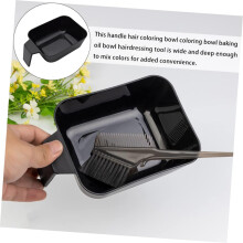 2pcs Hair Color Mixing Bowls Hair Dying Bowl Black Color Cream Mixing Salon and Home DIY Tint Tool