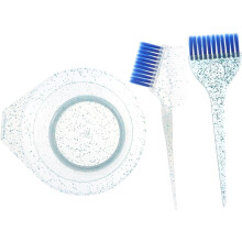 Hair Dye Brush and Mixing Bowl Set 3-piece Soft Bristle Coloring Tools for DIY Hair Dyeing Suitable for Home and Salon Use