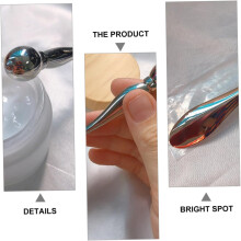 Applicatore per crema contorno occhi girevole, cucchiaio manuale per maschera, lega di zinco metallica, divisione per crema sulla pelle.