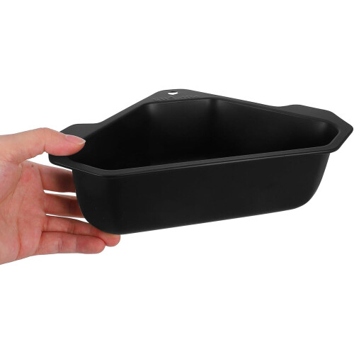 Cesto de drenagem triangular da pia de aço inoxidável 304 com design pendurado, fácil de limpar e drena água rapidamente