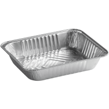 Bacs Ă vapeur jetables en aluminium VeZee 9 x 13 po (demi-format)