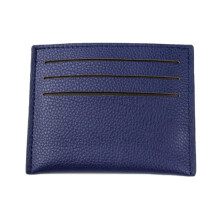Porte-cartes en cuir bleu Ă 7 compartiments