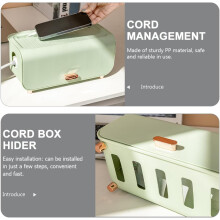 Organizator de cabluri pentru birou, cutie de gestionare a cablurilor, capacitate mare de depozitare, material PP, modern