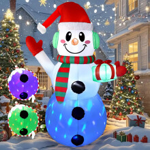 Bonhomme de neige gonflable, décoration de Noël extérieure, 1,80 m
