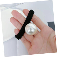 6 elastici per capelli grandi con perle, fermacoda per donne e ragazze, elastici per capelli con perline per trecce
