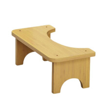 Tabouret de toilette en bambou antidérapant pour position accroupie 1/2