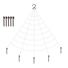 Hengsof Halloween triangular spider web outdoor 16.4x16 ft
