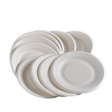 Assiettes en papier jetables rondes de 18 cm (7 pouces) – Paquet de 50