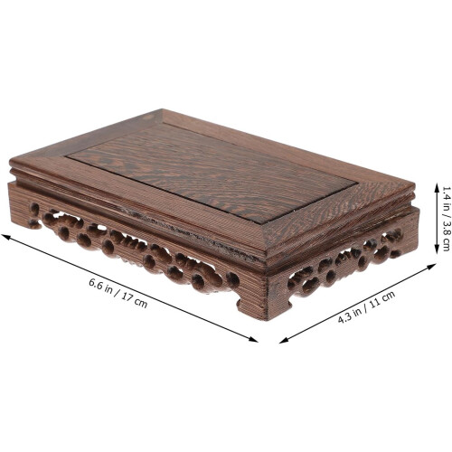 Socle rectangulaire en bois pour pot de fleurs, design portable et léger 1