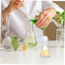 Balon Erlenmeyer din sticlă de 50 ml cu gradații serigrafiate și dilatare termică minimă