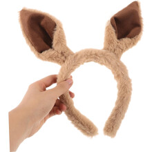 3-teiliges Set aus simulierten Pferdeohren-Stirnbändern, Plüsch-Tierohren und -Schwanzkostüm