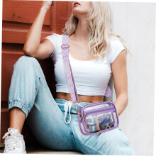 Transparente Umhängetasche für Damen, leichte Schultertasche, Reisebeutel