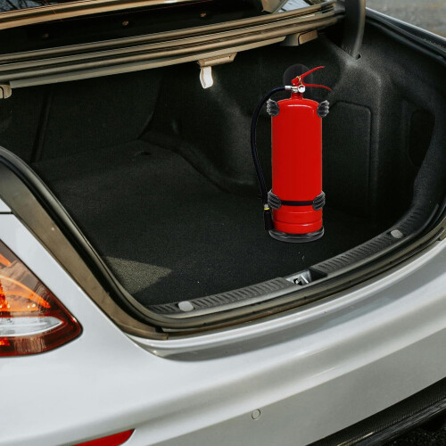 Supporto per estintore per auto e imbarcazioni, in plastica nera. 2