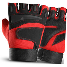 Bequeme Herren-Halbfinger-Fitnesshandschuhe, atmungsaktiv, rutschfest, ideal zum Bergsteigen und Gewichtheben, Schwarz