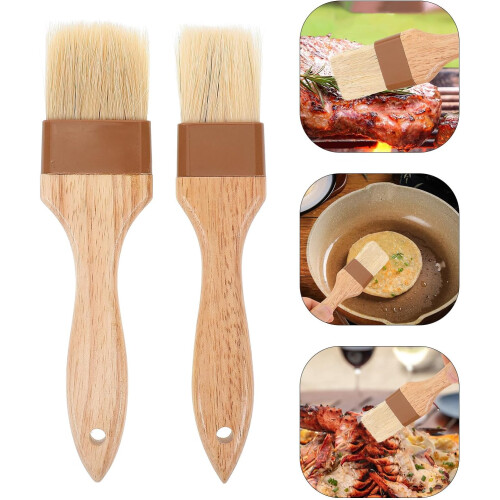 2 pennelli per salse e pasticceria, compatti e leggeri, ideali per cucinare e per i picnic.