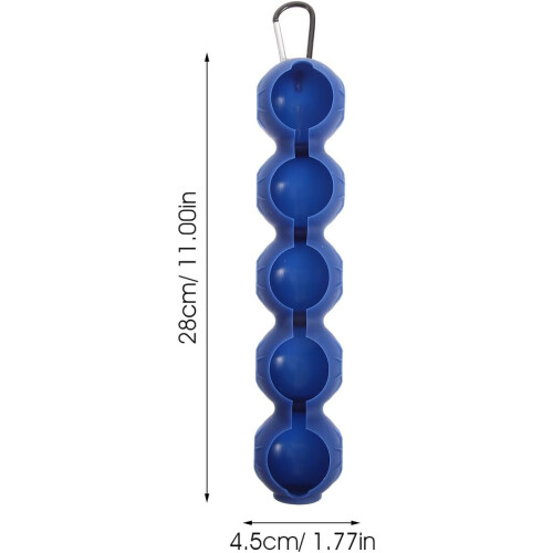 Ensemble de 5 manchons élastiques pour balles de golf, protection en silicone bleu 1