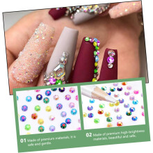 Bunte Mini-Nagel-Diamant-Strasssteine aus Harz für die Nägel, 1 Schachtel mit 3750 Stück für die DIY-Maniküre