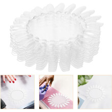 20pcs placa de exposição de arte das unhas oval falsa roda da amostra das unhas para uso profissional do testador polonês da manicure