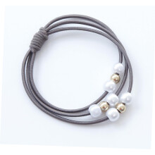 18 elastici per capelli annodati con design a perle per ragazzi e ragazze, accessori moda, fermacoda, anelli elastici per capelli per studenti.