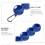 Ensemble de 5 manchons élastiques pour balles de golf, protection en silicone bleu 8