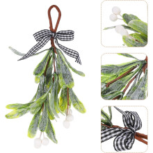 Künstliche Weihnachtsmistelzweige, künstlicher Mistelzweig aus Kunststoff und Schaumstoff, verwelken nie