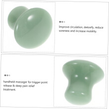 Ansiktsmassagesten Jade Svamphuvud för Spa Energi Rund Olja Ledande Massager