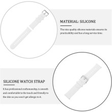 Silikon-Uhrenarmband für 20 mm breites Universal-Ersatzarmband, weiß, klassisch, weiches Silikonarmband, passend