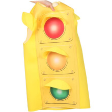 Déguisement de feu tricolore pour jeux de rôle et éducation à la sécurité routière. Vêtements lumineux et faciles à nettoyer.