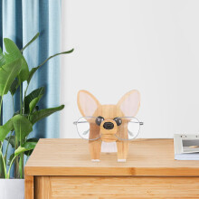 Suporte de madeira do suporte de óculos de animais com design de forma animal para casos de exibição comercial e mesa