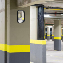 Rétroviseur d'angle mort carré convexe grand angle pour garage, entrepôt, supermarché et circulation intérieure