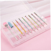 Kit de manicura con brocas para taladro de uñas y cabezales de lijado de cutículas para máquina de limado de uñas