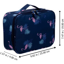 Trousse de maquillage compacte avec support, idéale pour les voyages, portable et légère.