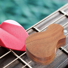Scatola porta plettri in legno dal design creativo, organizer in plastica