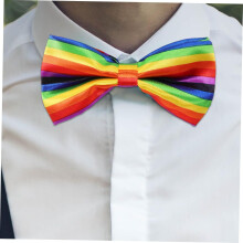 Regenbogenfliege für Bräutigam und Herren, vorgebundene, formelle Fliege für Hochzeitsfeiern aus dekorativem Material
