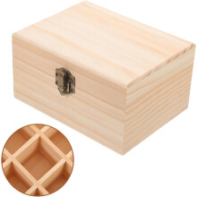Aufbewahrungsbox für ätherische Öle mit 12 Fächern, Holzbox mit Schnalle aus Zinklegierung, Organizer für kleine Flaschen