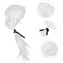 Historical Wig for Mens White Costume Long Wig Curly Hair for Cosplay Accessories