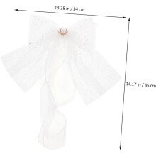 Clip de cabelo do arco do véu da noiva Acessório de casamento elegante Design suave de fluxo