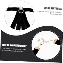 Hochwertige Velours-Uniformfliege mit Imitationsperlen – elegantes Design