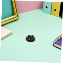 Minikristallkula Feng Shui sjustjärnig layoutprydnad med naturlig obsidianbas och ametist