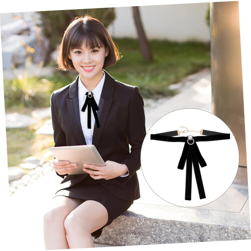 Hochwertige Velours-Uniformfliege mit Imitationsperlen – elegantes Design