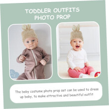 Woolen Knitted Outfit Set 3pcs Including Hat, Easter Carrot Photography Prop