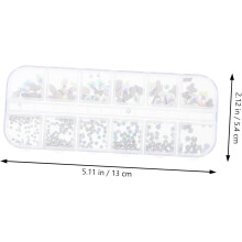 Strass pour nail art, bijoux de manucure, breloques DIY pour décoration d'ongles, boîte de strass à dos plat pour usage domestique et professionnel